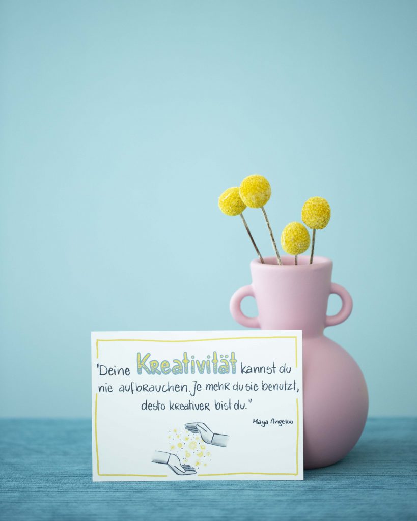 Flipchartwerkstatt Postkarte mit Vase